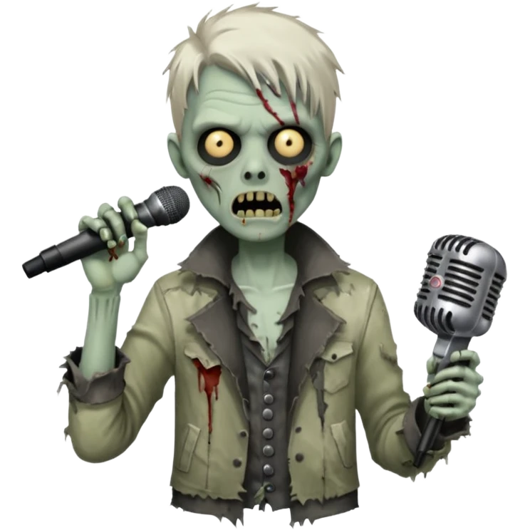 Zombie singer  microphone  emoji