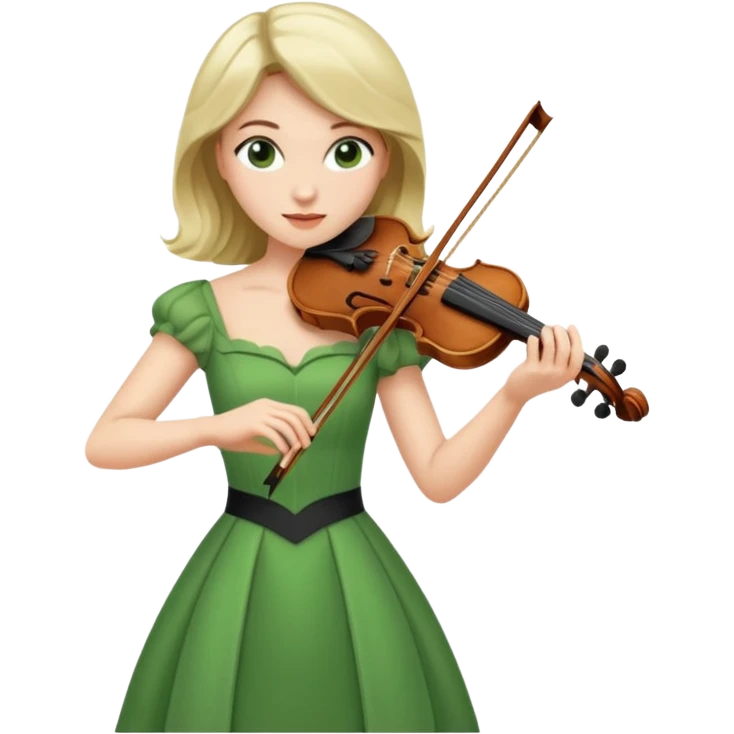 GREEN   FEMALE VIOLINIST emoji