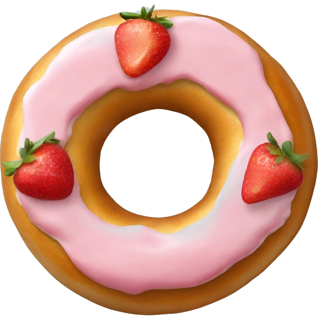 bagel with strawberry cream cheese  emoji