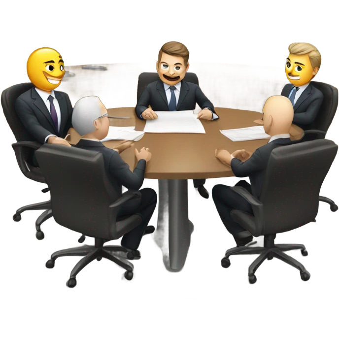 white men board meeting emoji