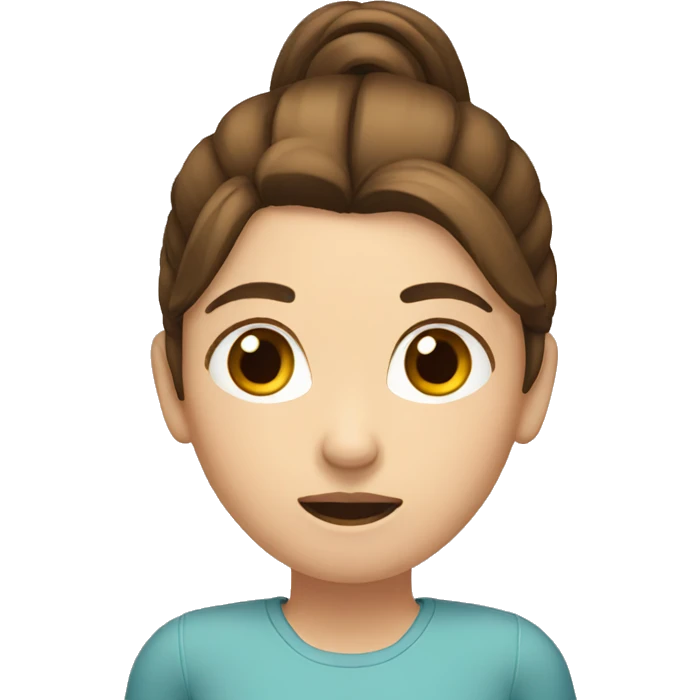worried-women-with-brown-hair-pony-tail emoji