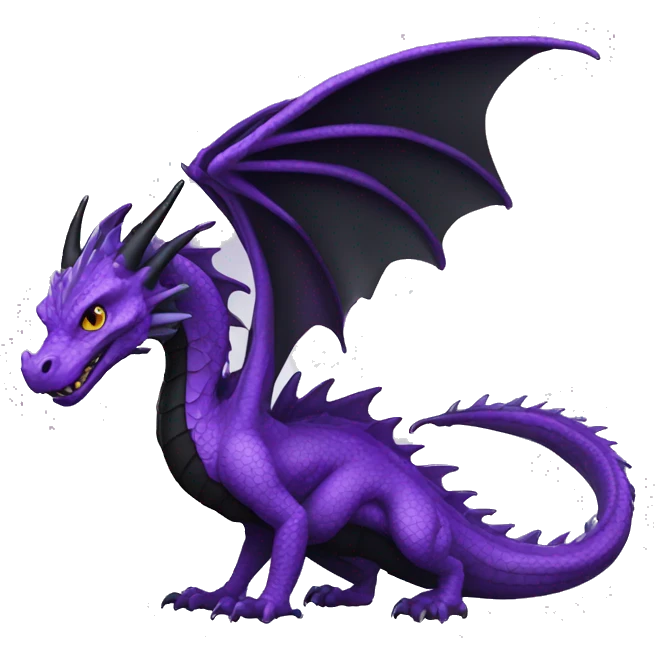 Dragon purple and black  emoji