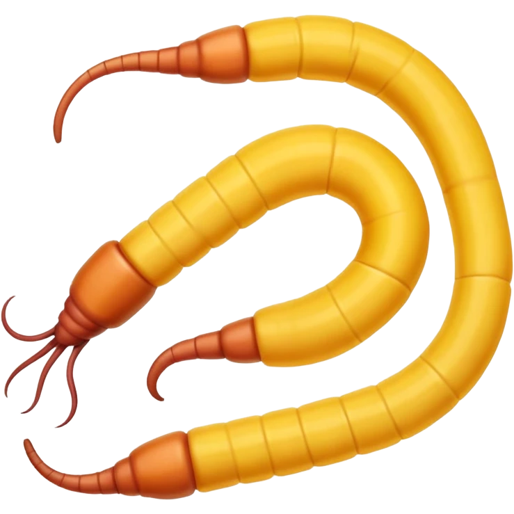 yellow earthworm emoji