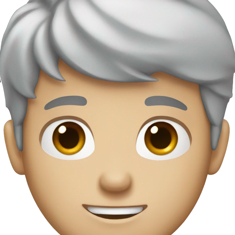White boy with red beard, blue eyes and brown hair  emoji