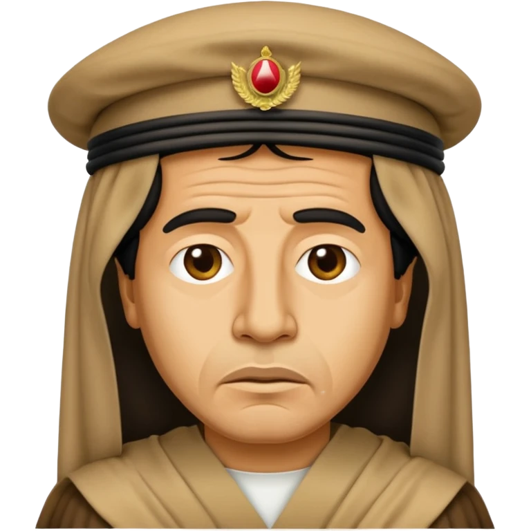 Al Khadaffi as emoji. Make him look rough and angry. emoji