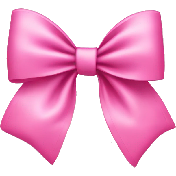 Coquette pink bow emoji