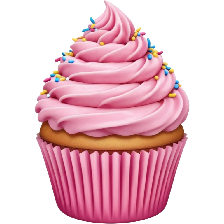 Cupcake with pink icing emoji