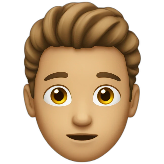 A boy was thinking emoji