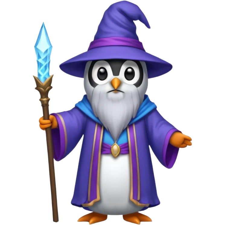 Penguin Wizard emoji