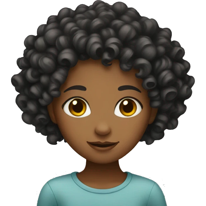 Curly girl emoji