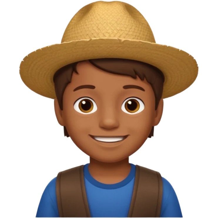 A 6 year old mexican boy with brown hair and no hat emoji