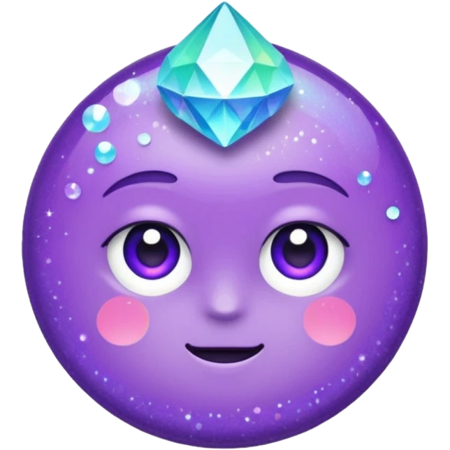 glitter purple and cian fix emoji