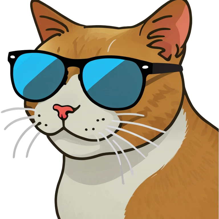 Cat with sunglasses emoji