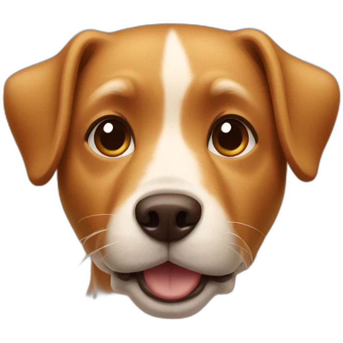 caramel dog with brown snout emoji