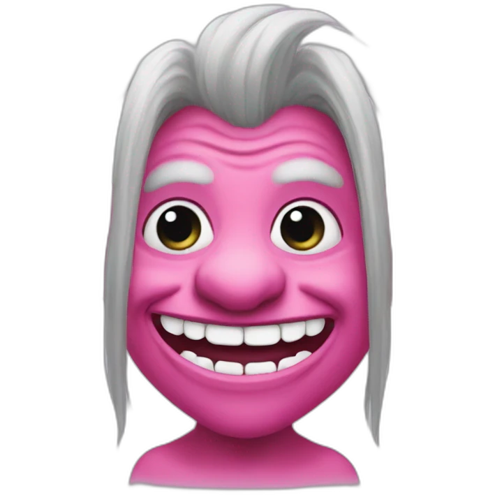 Pink troll emoji