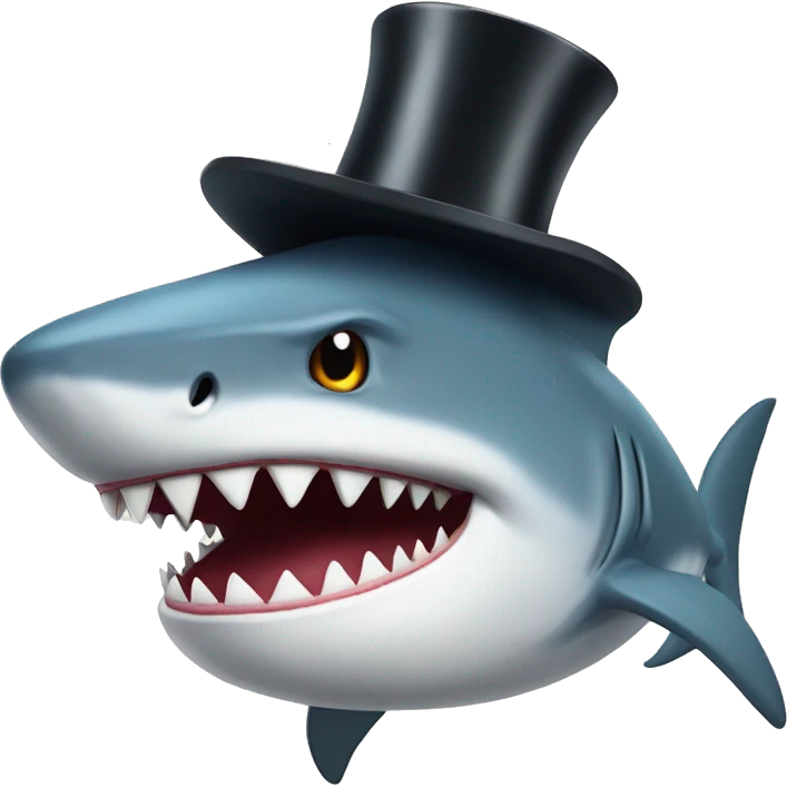 shark with tophat emoji