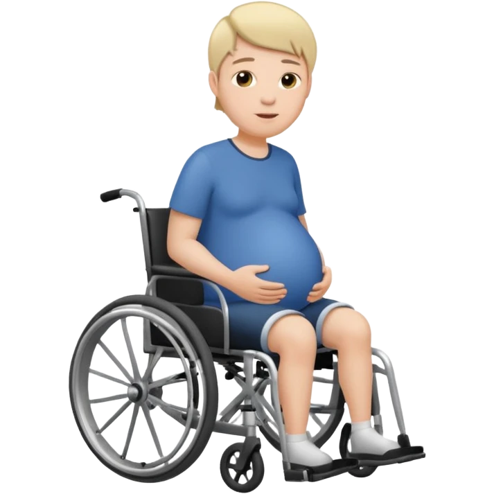 Pregnant man in wheelchair  emoji