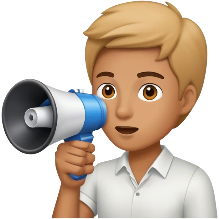 person with megaphone emoji