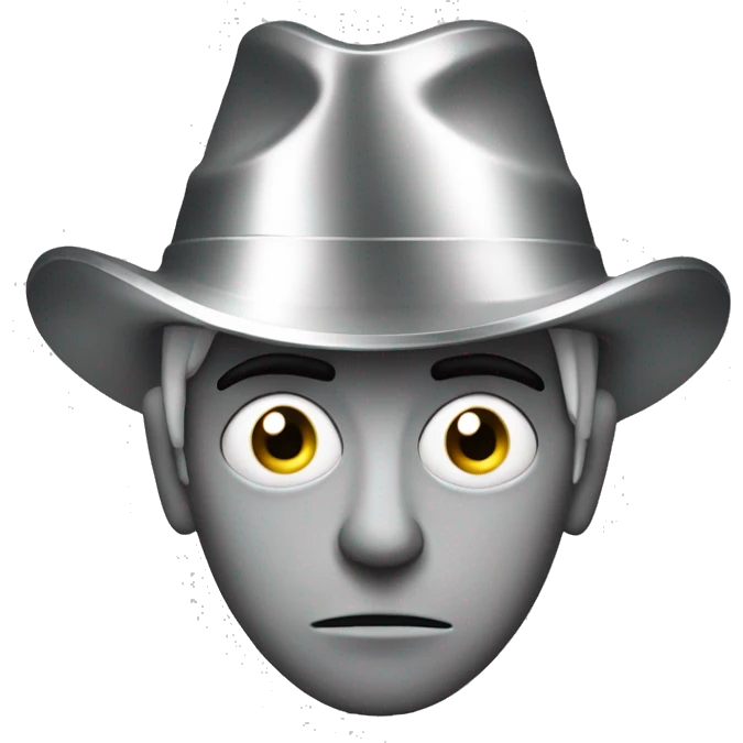conspiracy theorist with a tinfoil hat, looking suspicious and intense emoji
