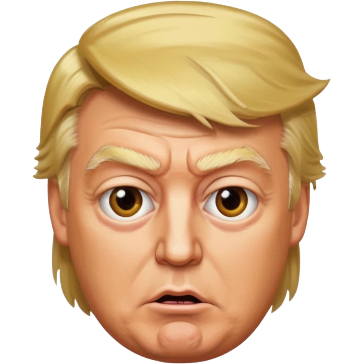 donald trump as a raving lunatic emoji