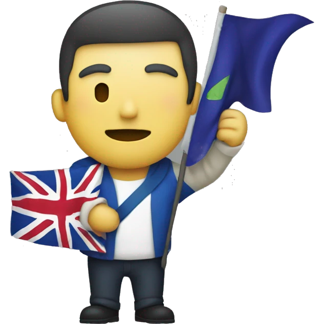 man crossing arms with UE flag emoji