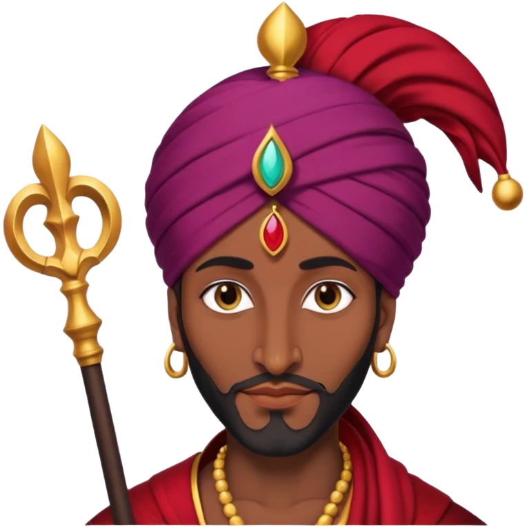 Jafar villain with staff and turban emoji