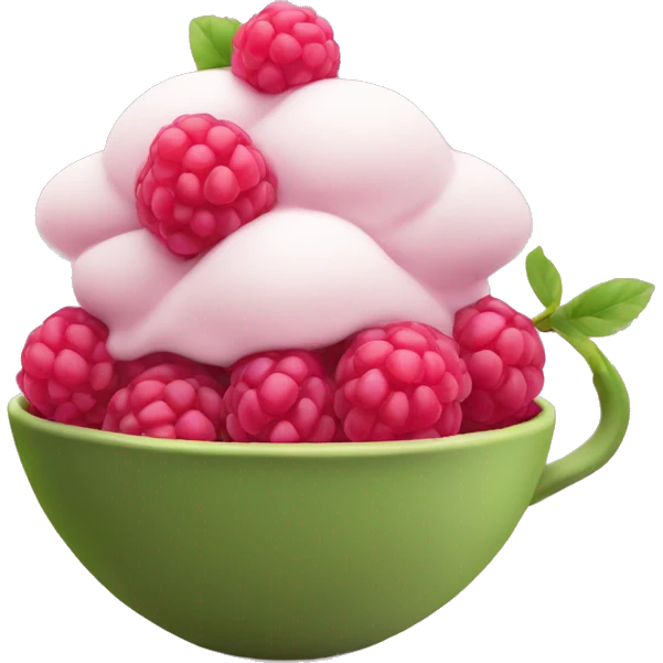 Matcha with raspberry  emoji