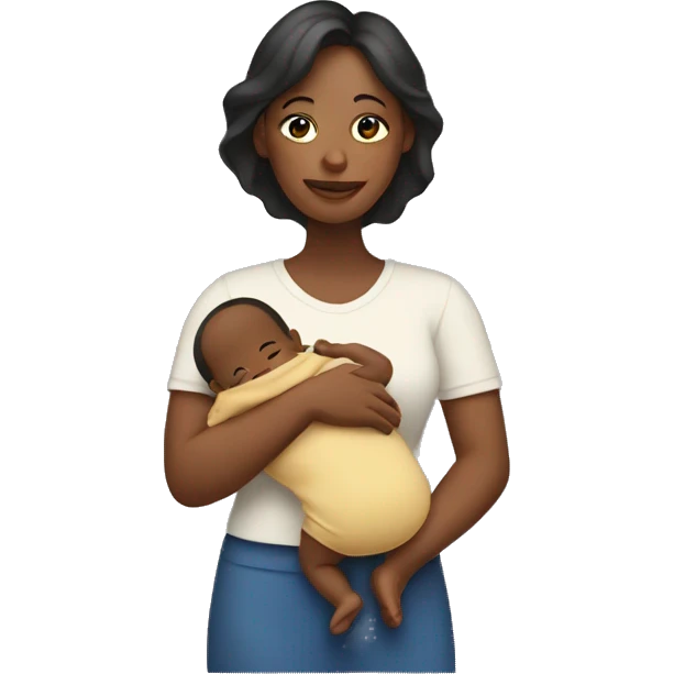 Mom carrying baby emoji