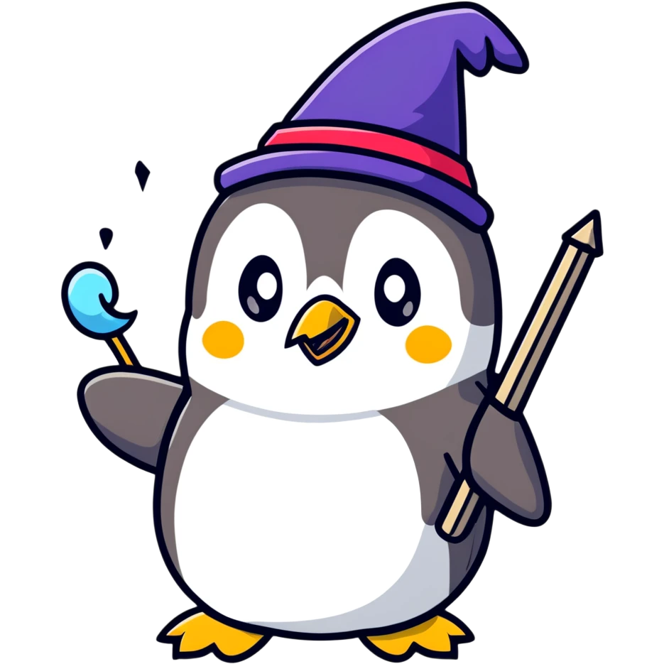 penguin wizard emoji