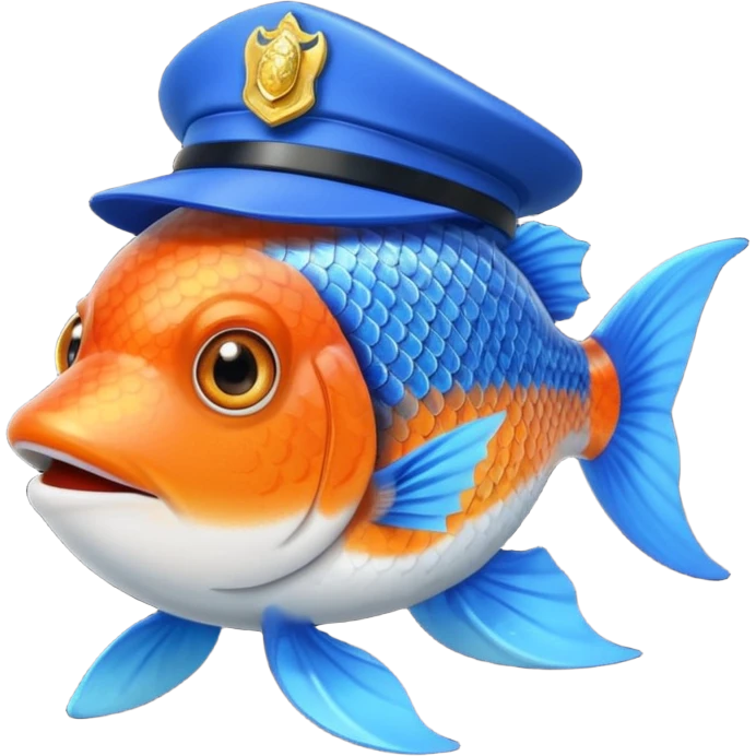 fish with police hat emoji