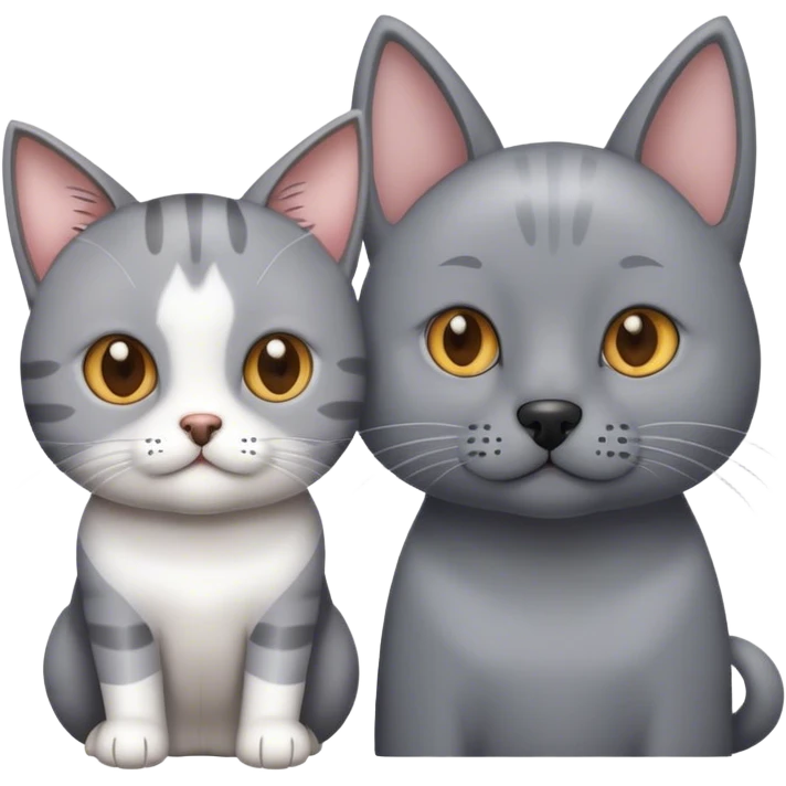Dog with cat grey emoji
