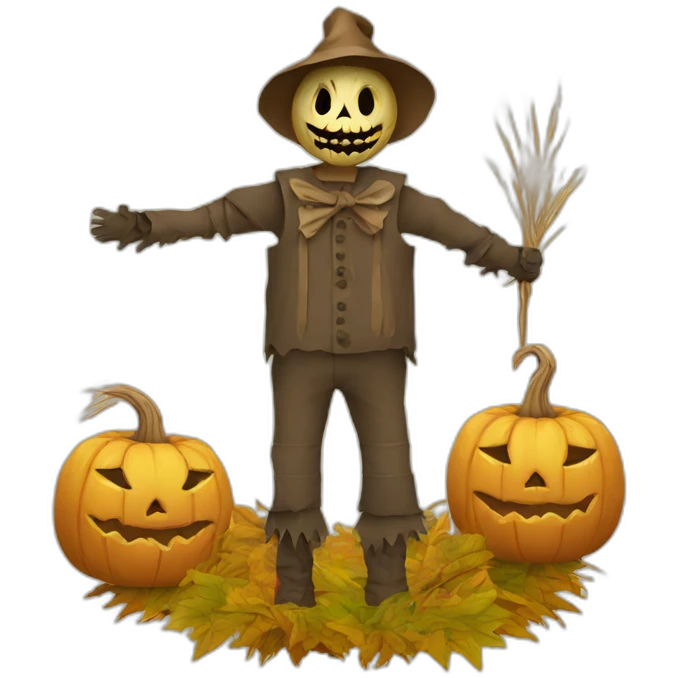 scary full body scarecrow emoji