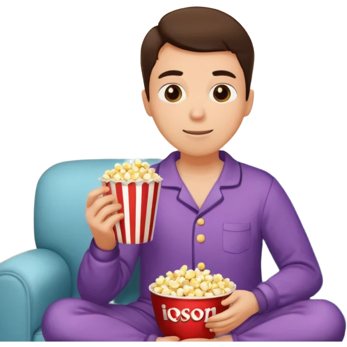 person watching a movie in their living room emoji