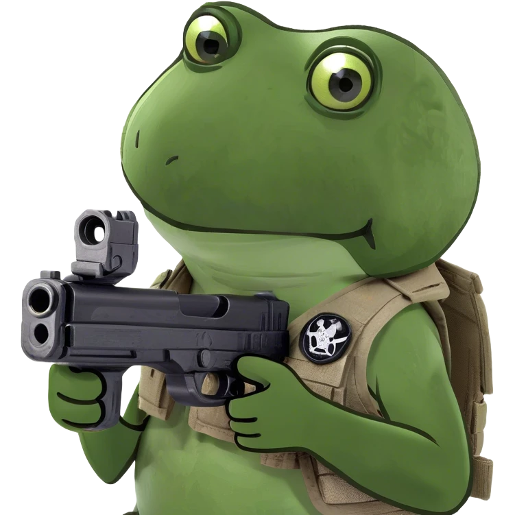 holding a gun emoji