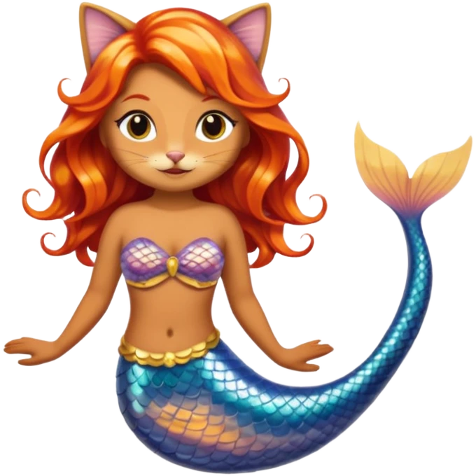 Cat mermaid emoji