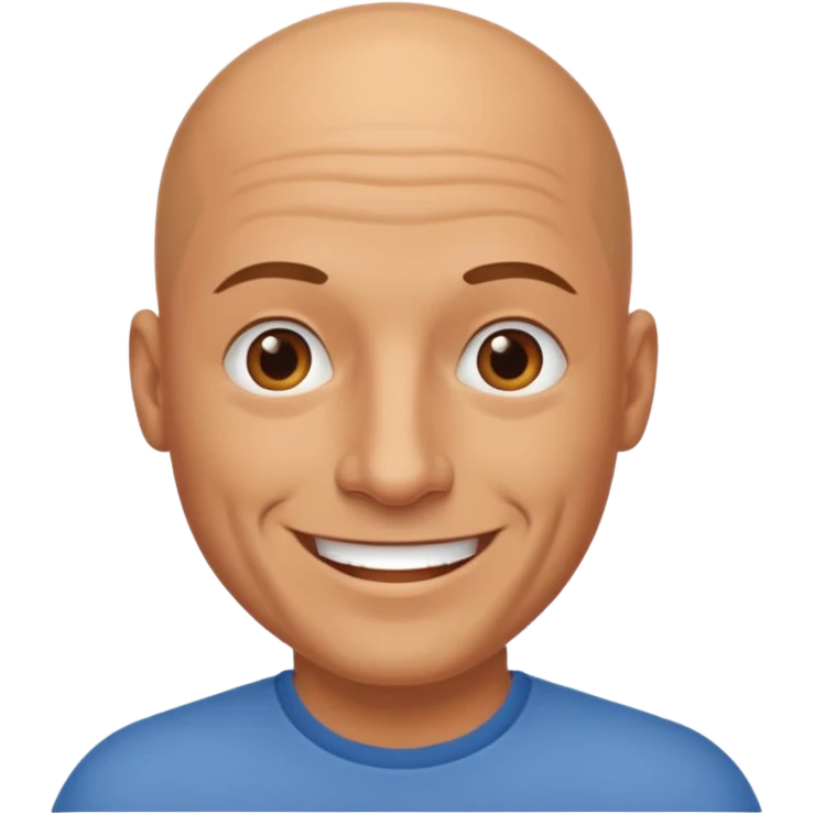 Bald Man  smiling  emoji