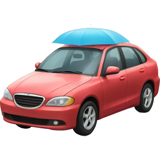 Driving car in rain emoji