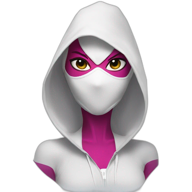 Spider Gwen wearing  a mask emoji