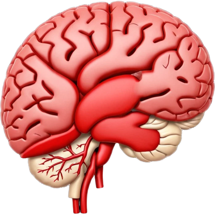 brain with red vessel ischemic emoji
