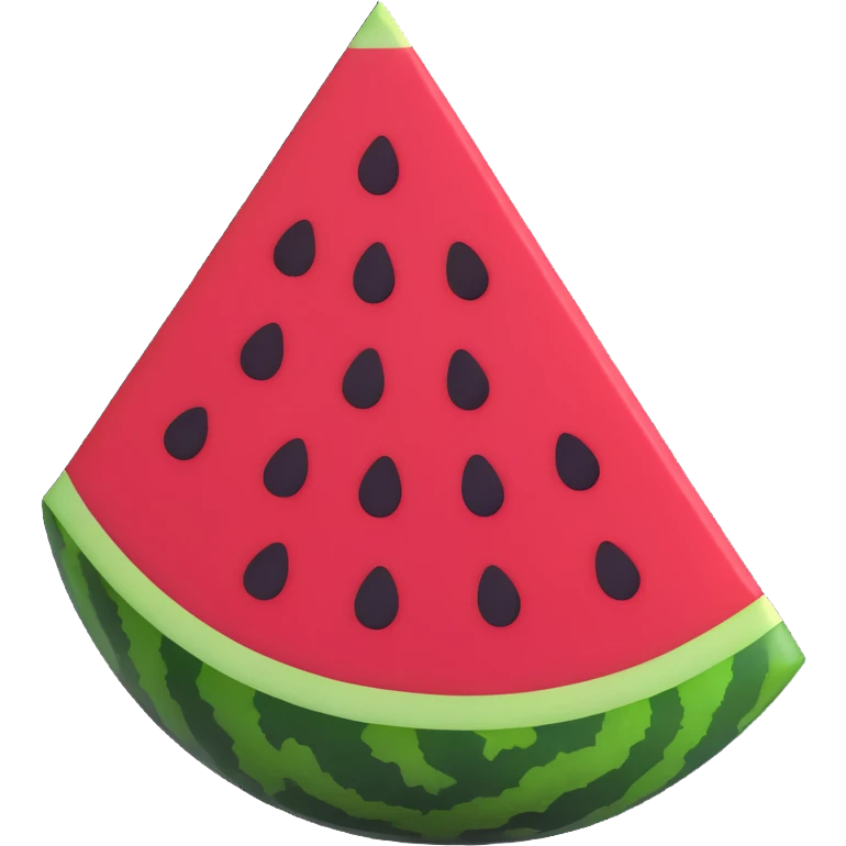 watermelon, vibrant 3D emoji style, no text emoji
