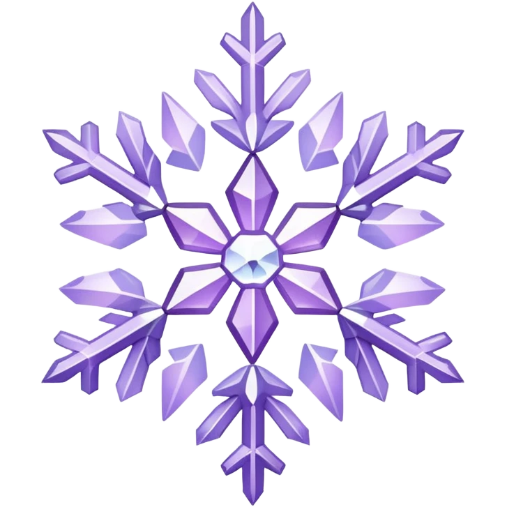 Pastel violet gradients snowflake  emoji