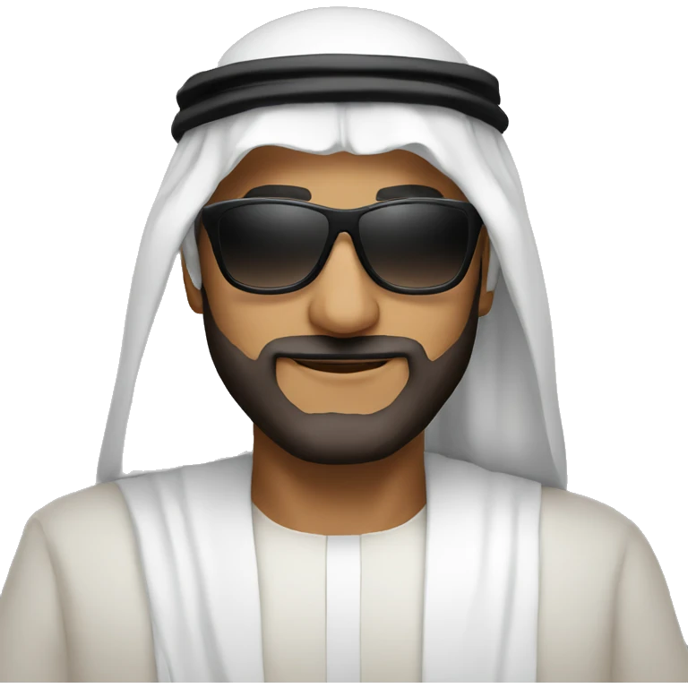 Sheikh in sunglasses emoji