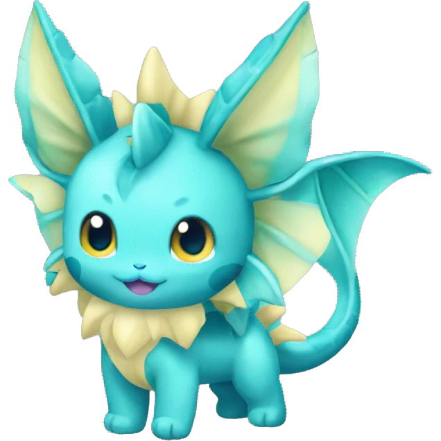 Kawaii Vaporeon full body emoji