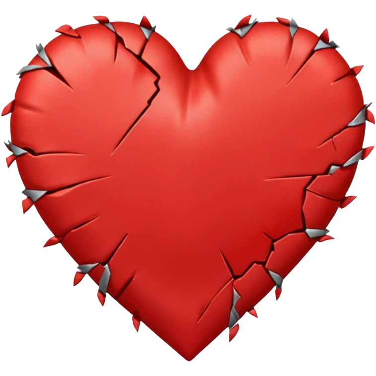Broken satin heart emoji