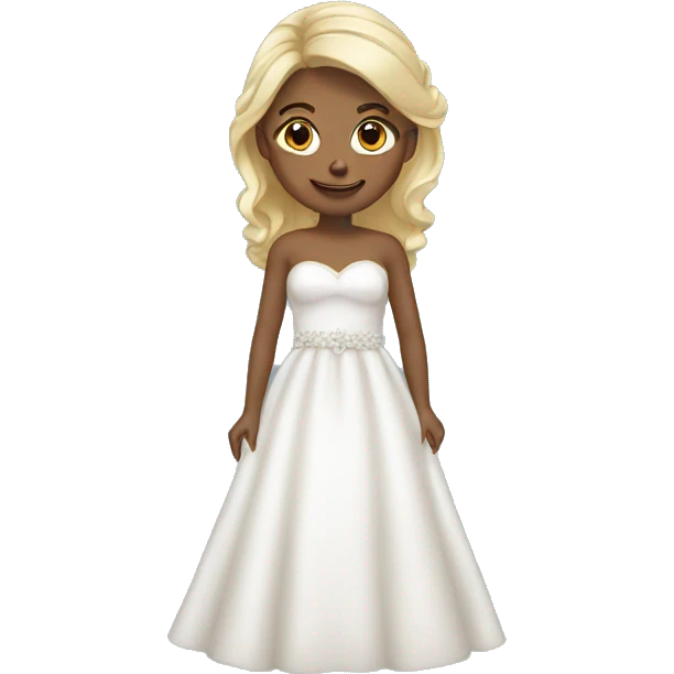 Blonde girl in wedding dress emoji