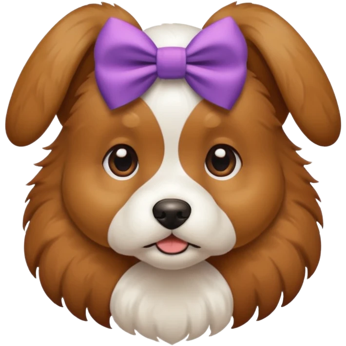 Dog wearing bow  emoji
