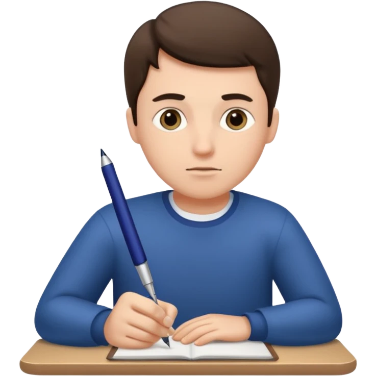 light man writing emoji