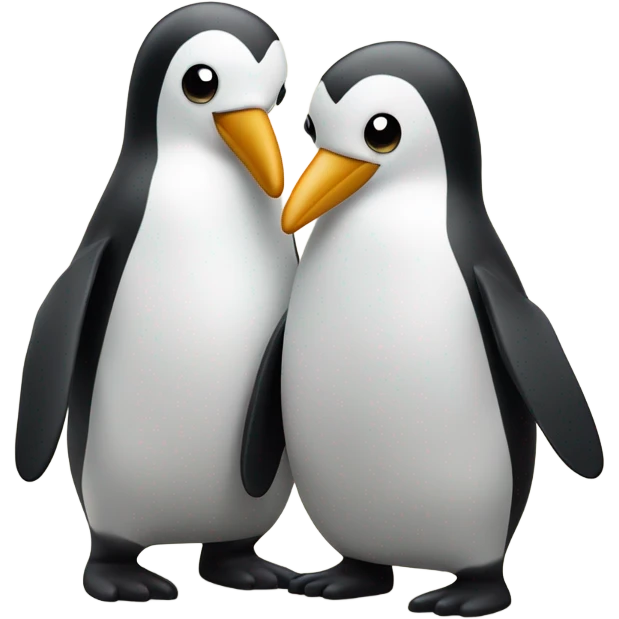 Zwei Pinguine essen Kuchen  emoji