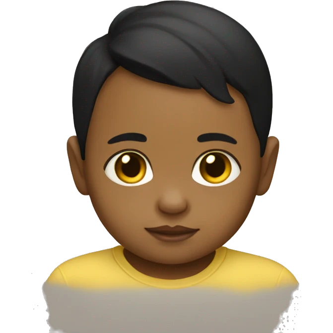 A  black-haired,  yellow-skinned  baby  boy. emoji