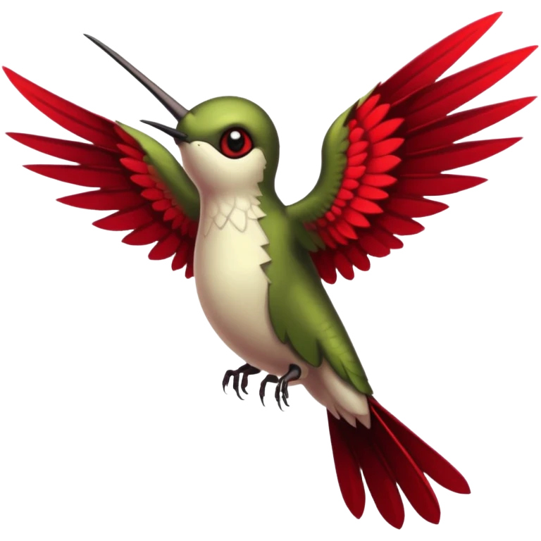 creppy demon like hummingbird with  creppy and very long wings   staring in your soul  emoji